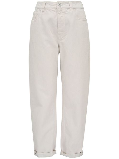 Ivory white cotton denim Brunello Cucinelli | MA176P5732C9443